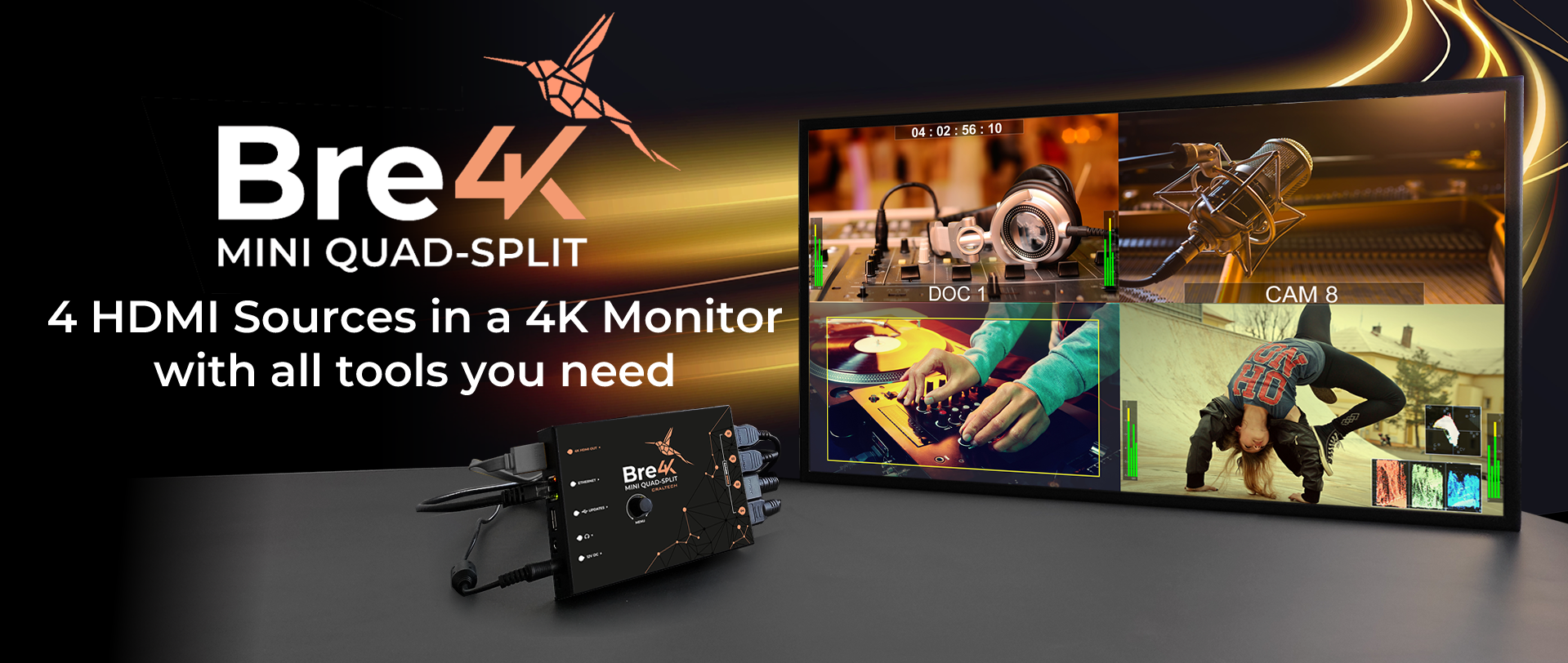 Bre4k HDMI 4K Multiviewer / Quadsplit