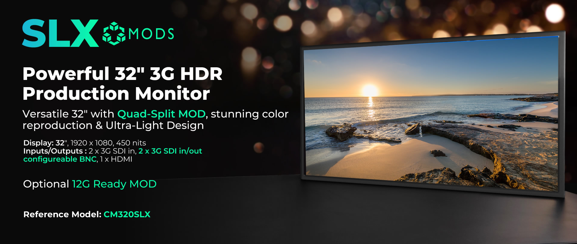 Professional 12G LCD Monitors Full HD 18