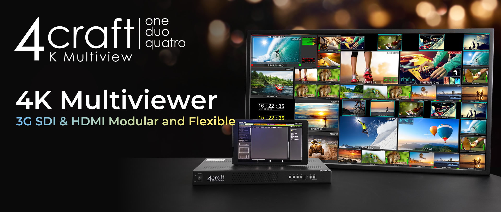 4K Modular Multiviewer video processor